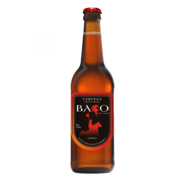 alt botella de cerveza baco estilo ámbar ale quinua
